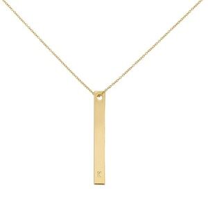 ⚜️ Gold Bar initial “I” Necklace
